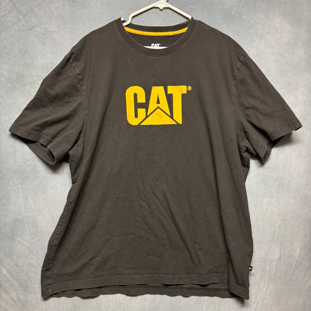 Cat Caterpillar Shirt Tractor Center Logo Graphic Print XXL Big and Tall Work